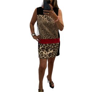 Giambattista Valli  X Impulse Animal Print Sleeveless Mini Dress.Size M